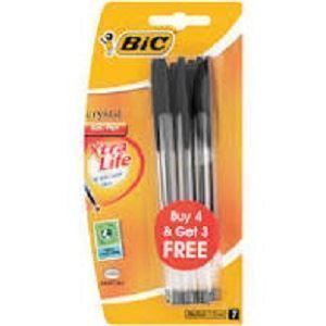 Picture of Bic Cristal Ballpoint Pen Set 4+3 Medium Black