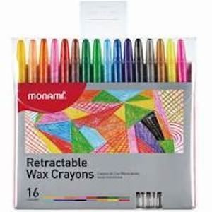 Picture of Monami Retractable Wax Crayons - 16 pack