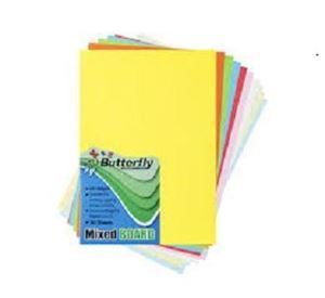 Picture of Butterfly A4 Bright Board 50's (160gsm) - assorted colours