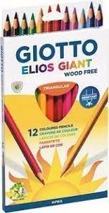 Picture of Giotto Elios Triangular Coloured Pencils 12 Pack